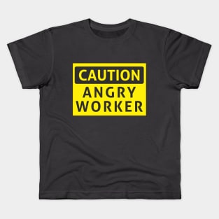 Caution angry worker Kids T-Shirt